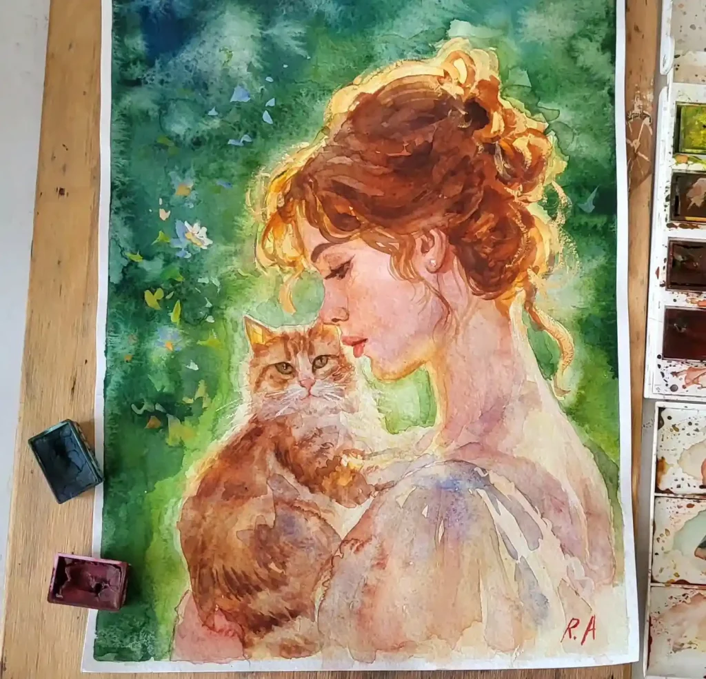 Watercolor Girl 8