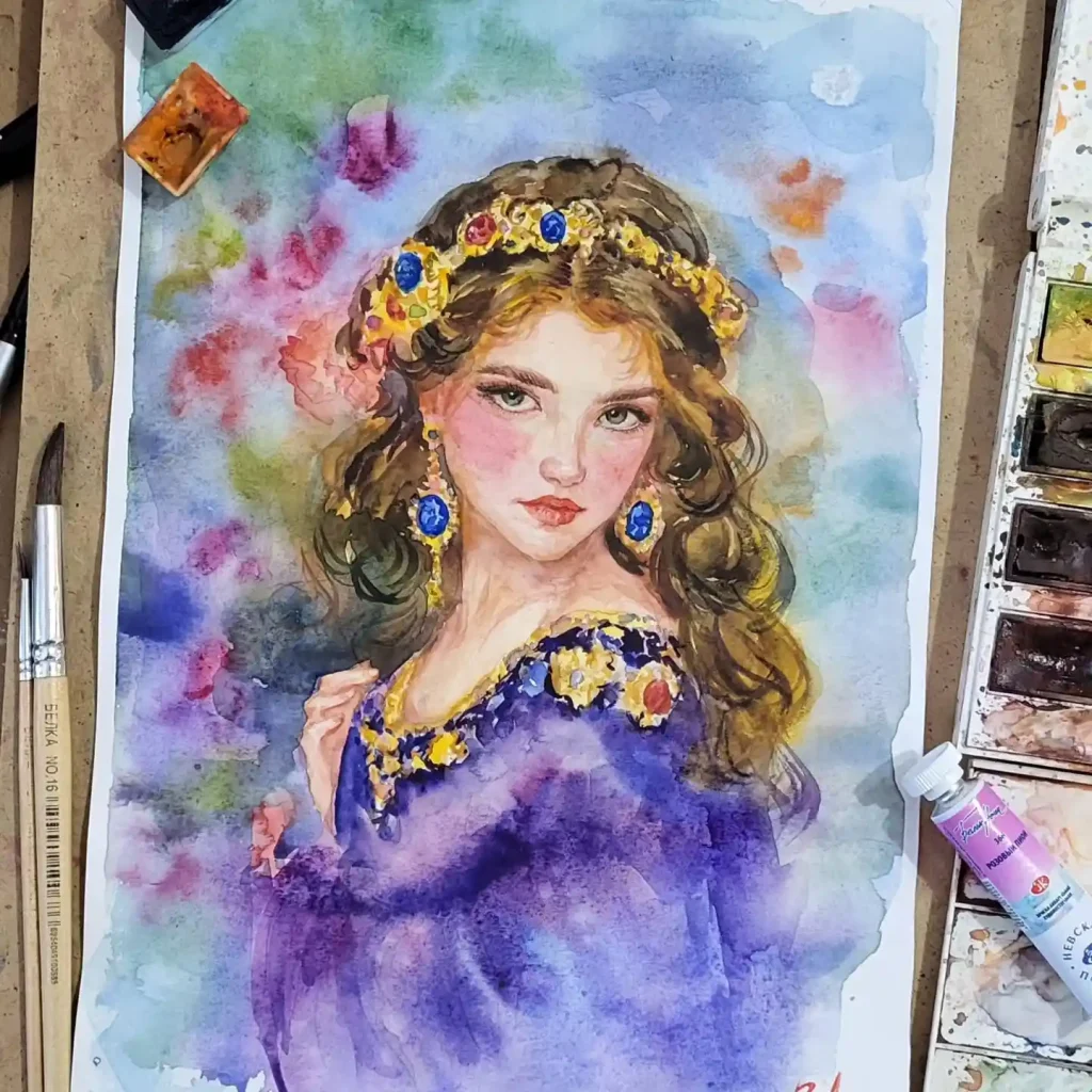 Watercolor Girl 9