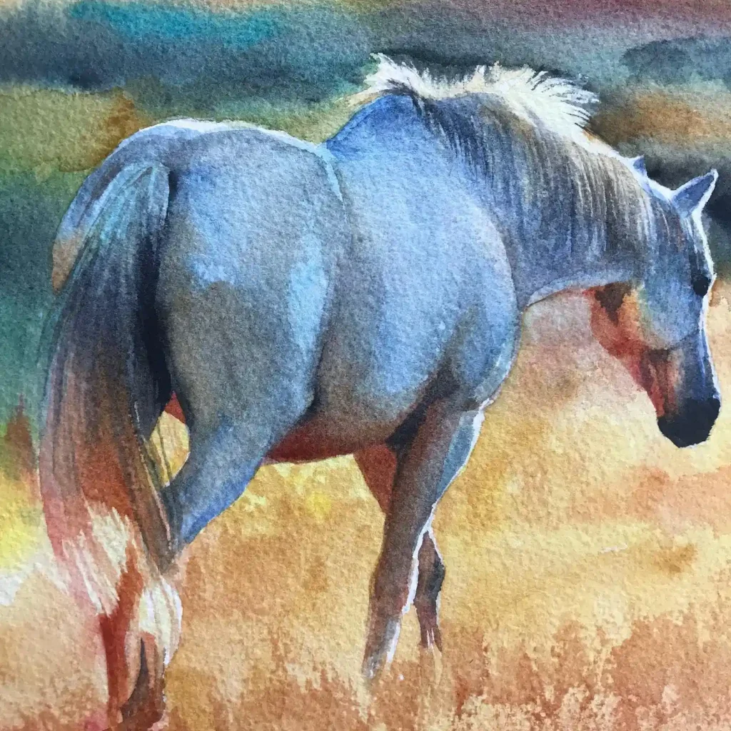 Watercolor Horse 10