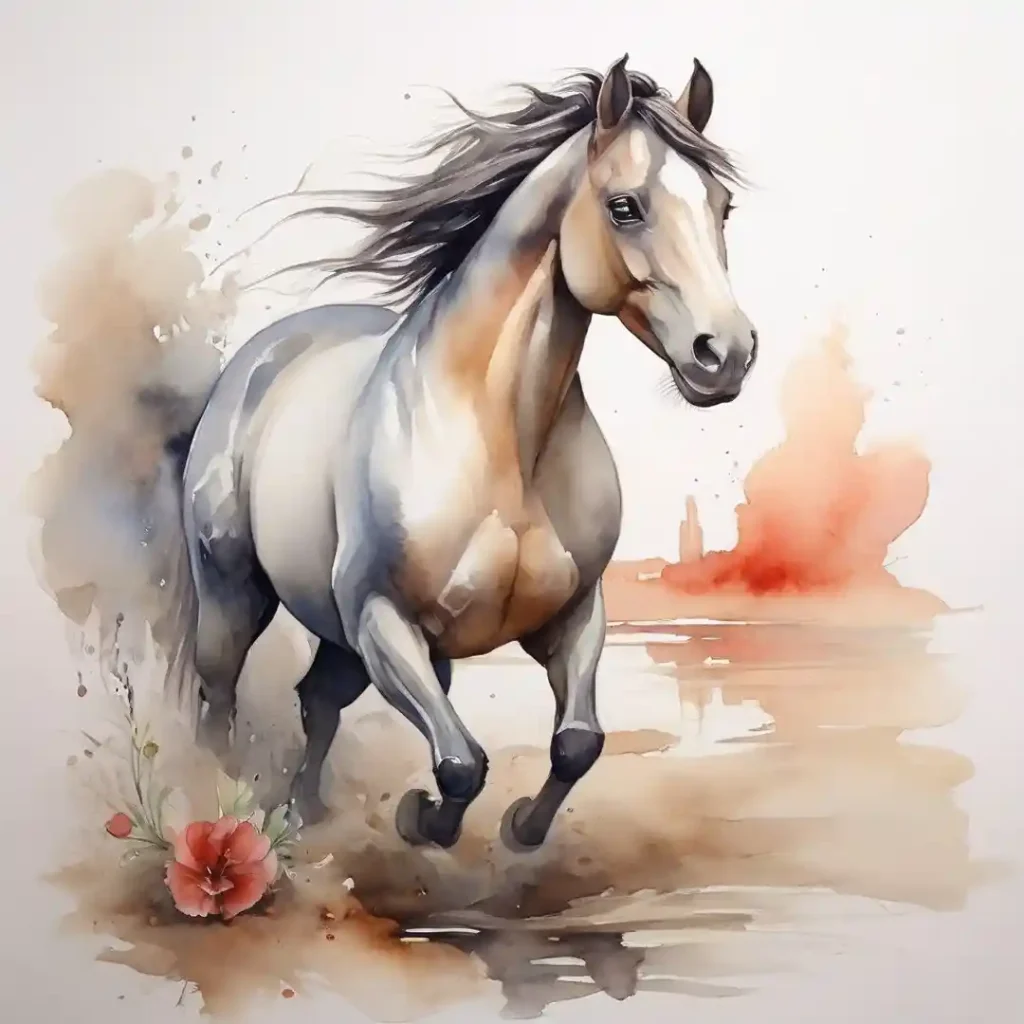 Watercolor Horse 12