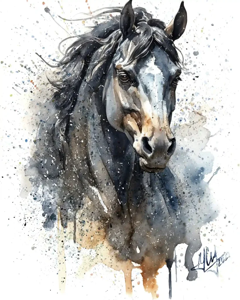 Watercolor Horse 4