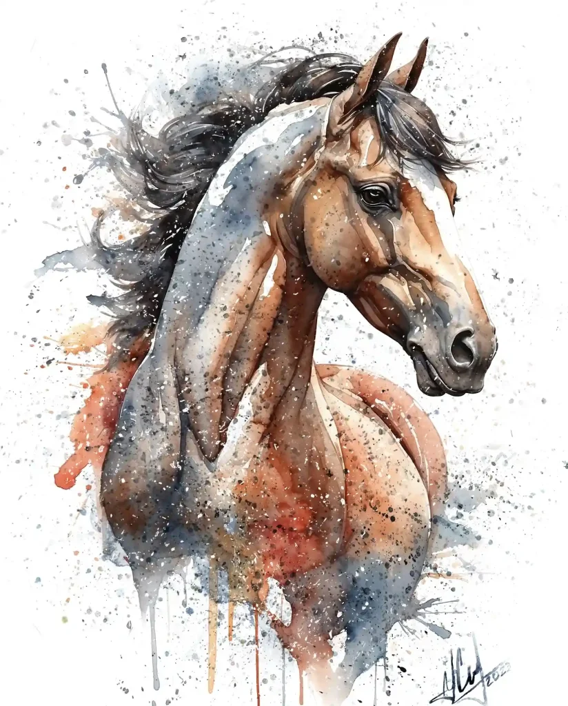 Watercolor Horse 5