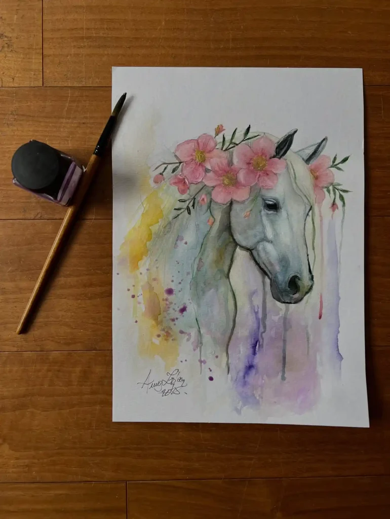 Watercolor Horse 9