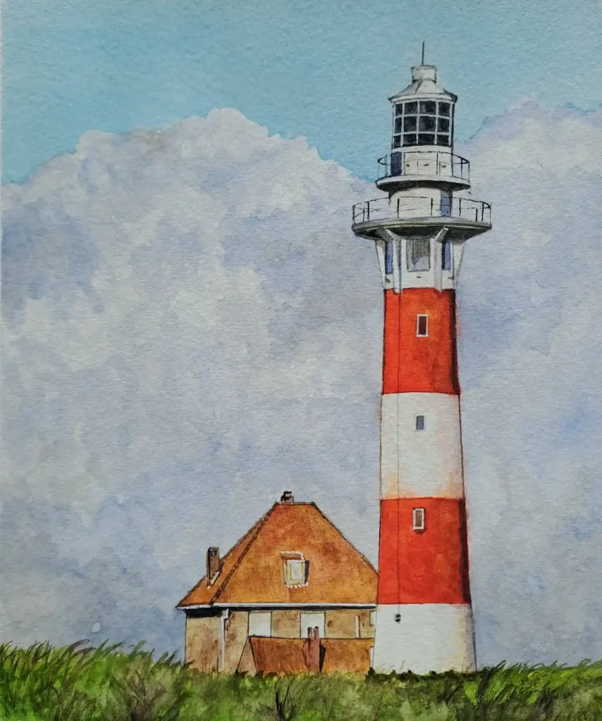 Watercolor Lighthouse 1