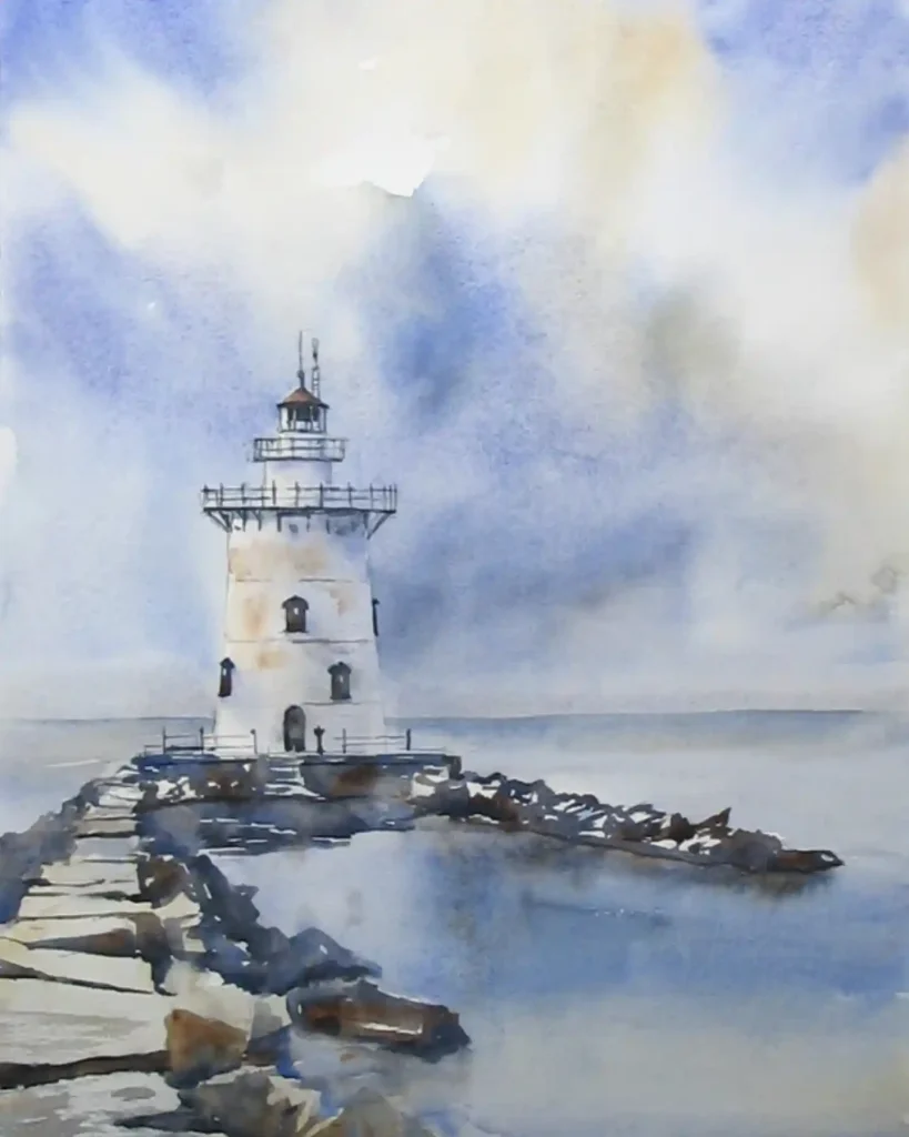 Watercolor Lighthouse 11