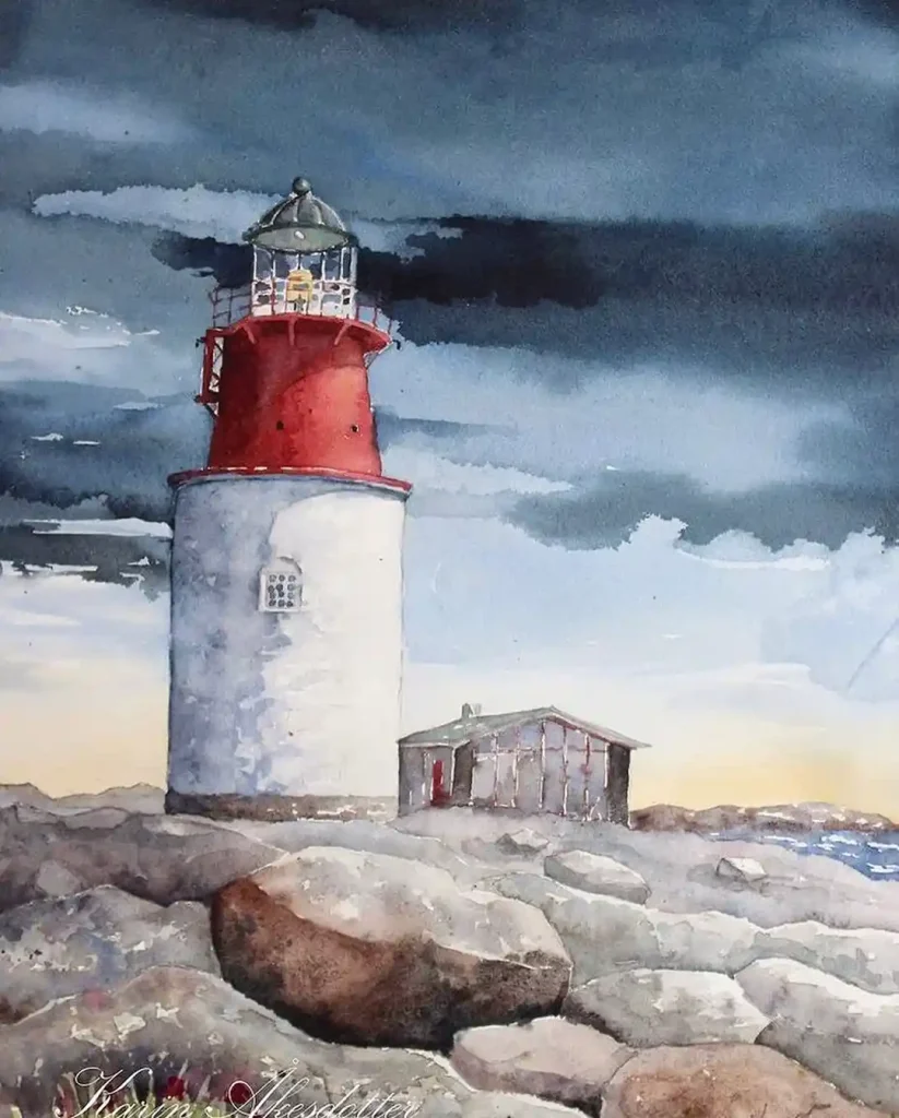 Watercolor Lighthouse 15