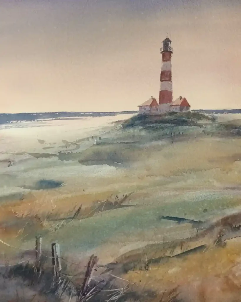 Watercolor Lighthouse 16