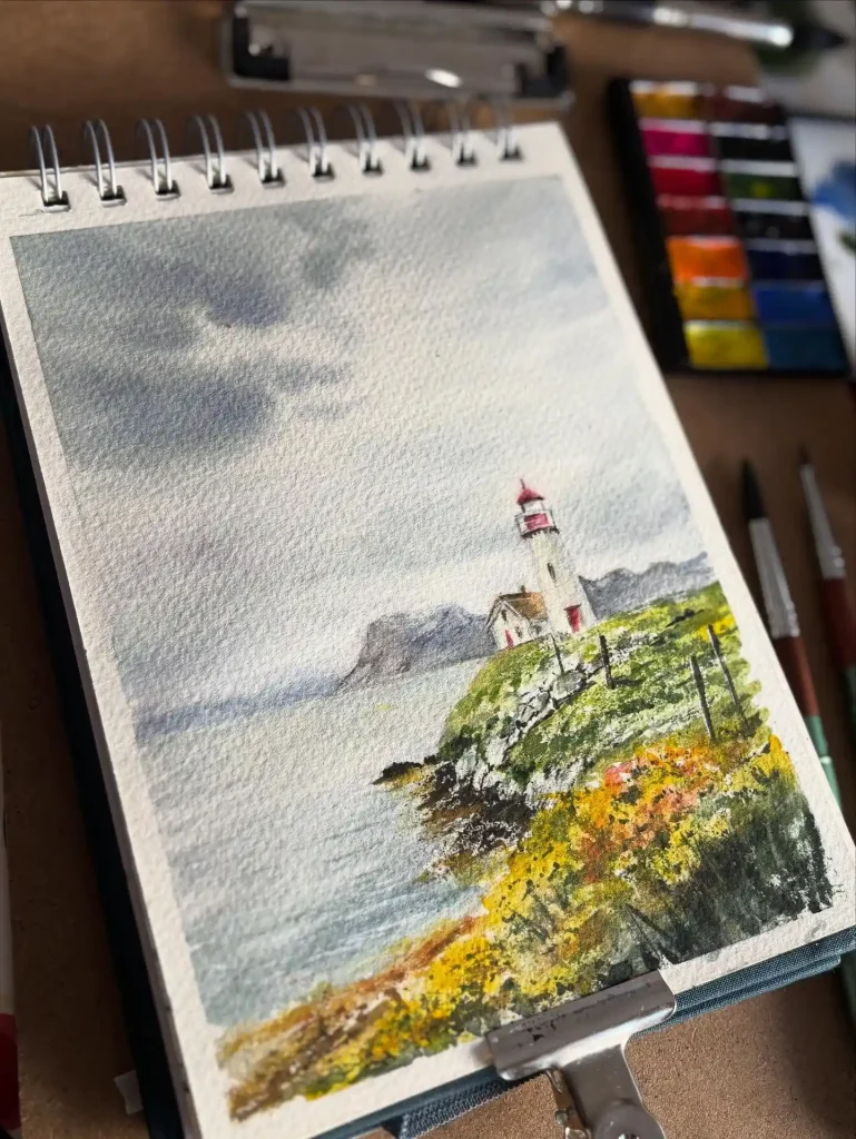 Watercolor Lighthouse 2