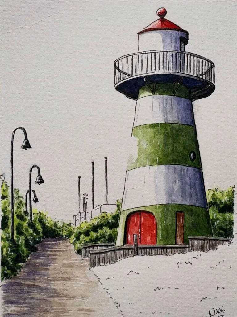 Watercolor Lighthouse 22