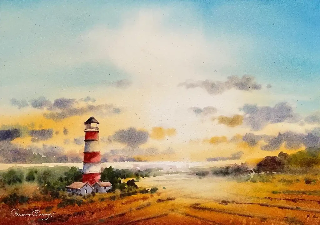 Watercolor Lighthouse 27