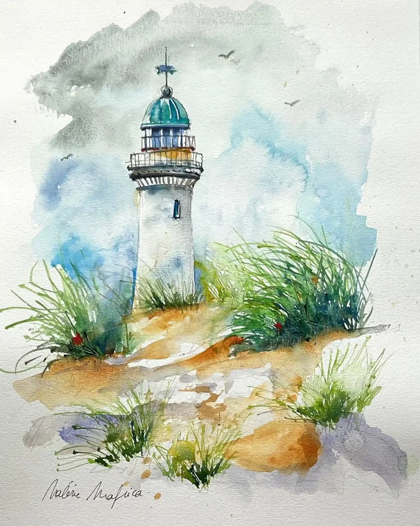 Watercolor Lighthouse 28