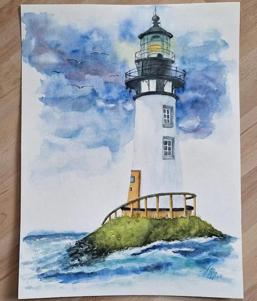 Watercolor Lighthouse 8