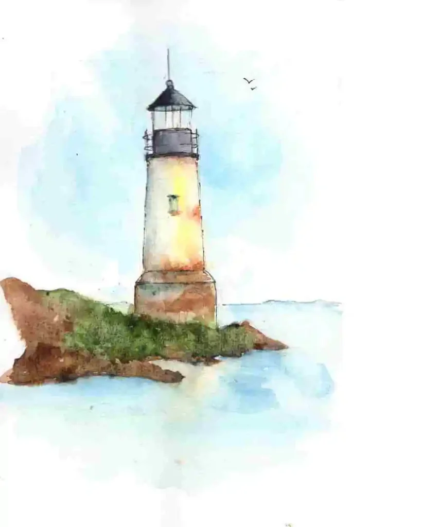 Watercolor Lighthouse 9