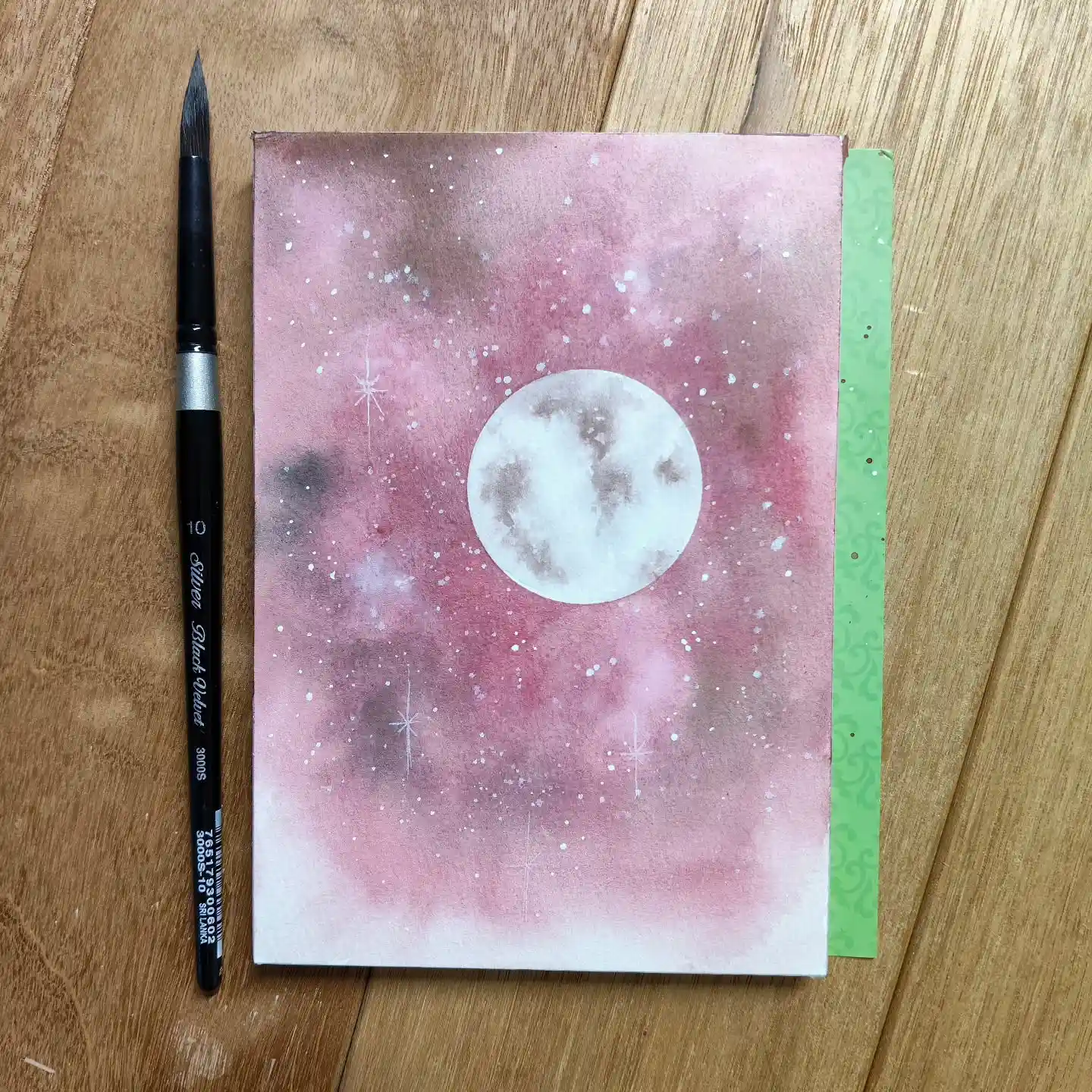 Floral Lunar Watercolor Moon