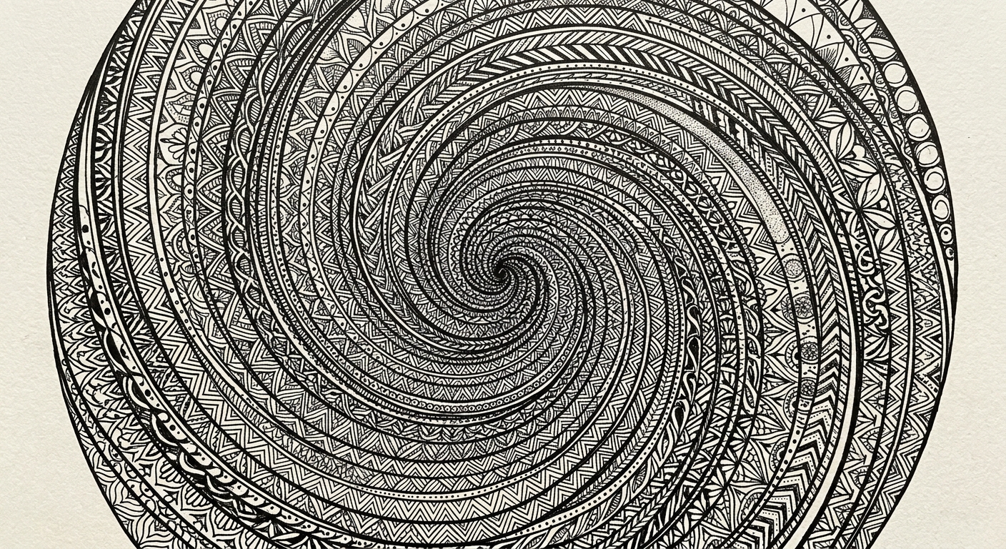 Swirling Spiral Mandala