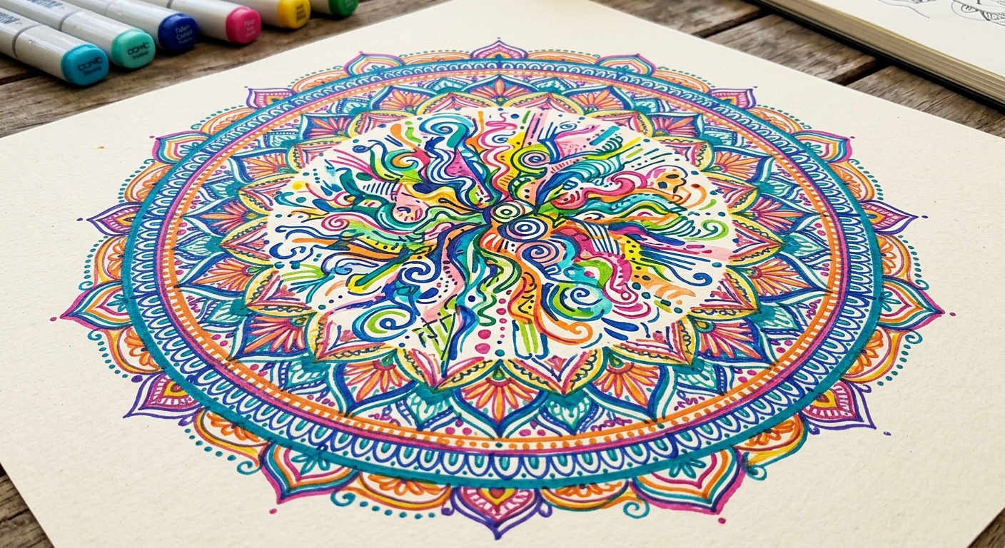 Abstract Freeform Mandala