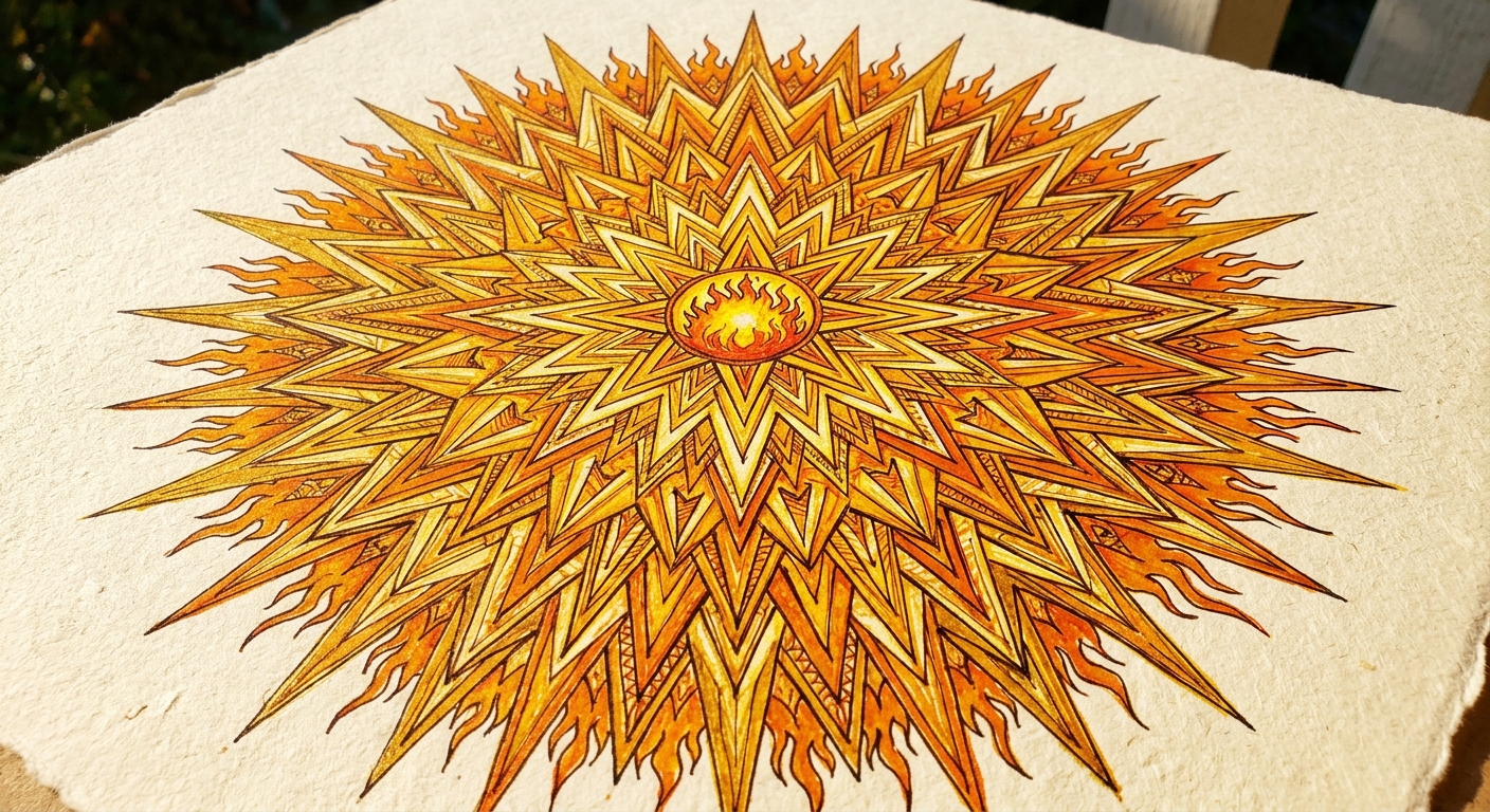 Starburst Mandala with Sharp Angles