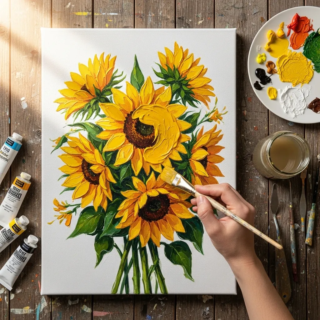 40 Acrylic Flower Painting Ideas and the Dries-Darker Rule