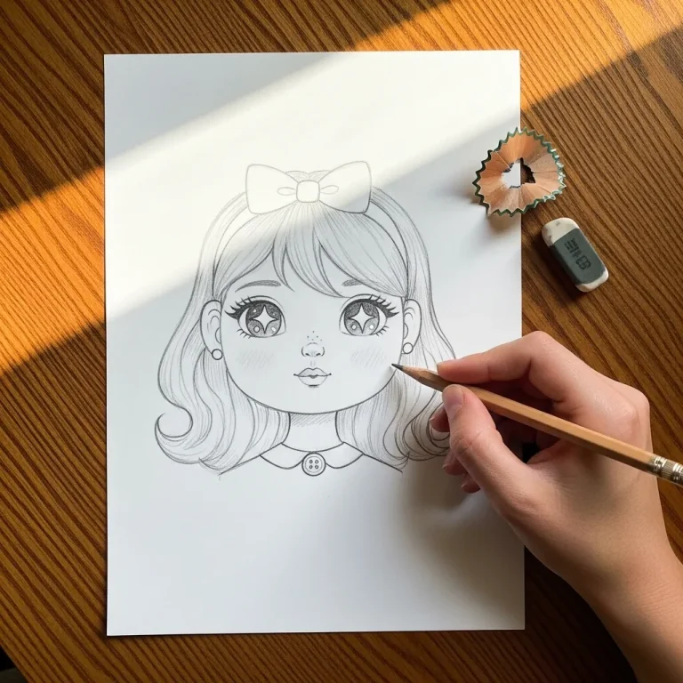 40 Cute Girl Drawing Ideas for Beginners and the Hair Volume Rule