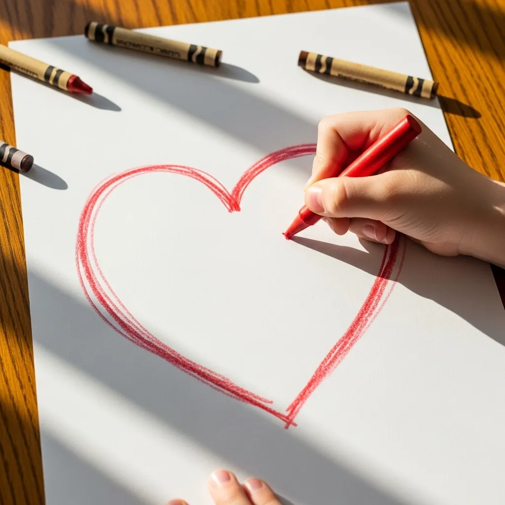 40 Easy Heart Drawing Ideas for Kids and the Fold-in-Half Trick