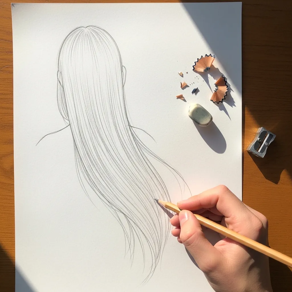 40 Hair Drawing Techniques for Beginners and the Draw-the-Gaps Rule