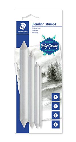Staedtler blending stump set of four assorted sizes for graphite and charcoal