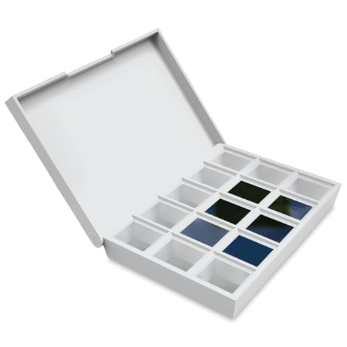 Daniel Smith hand-poured watercolor blues half pan set with six professional blue pigments