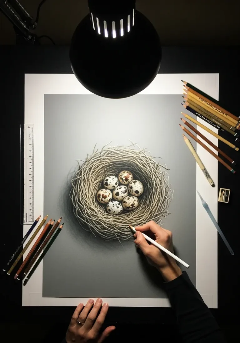 31 Bird Nest With Eggs Art Ideas From Botanical Plates to Neon Line