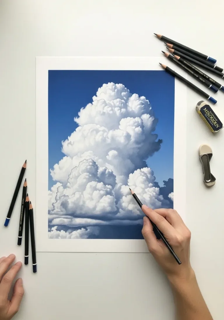 40 Clouds Drawing Ideas From Flat-Based Cumulus to Storm Anvils