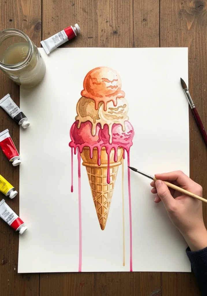 31 Melting Ice Cream Cone Ideas and the Three-Part Drip Rule