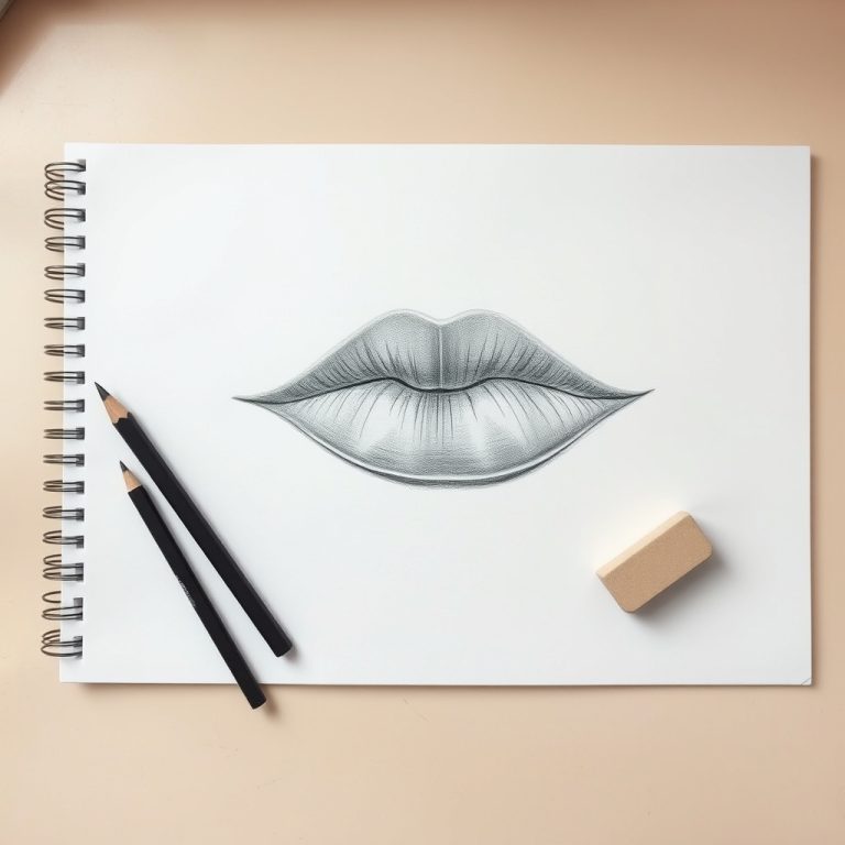 How to Draw Lips: Start With the Line Between Them