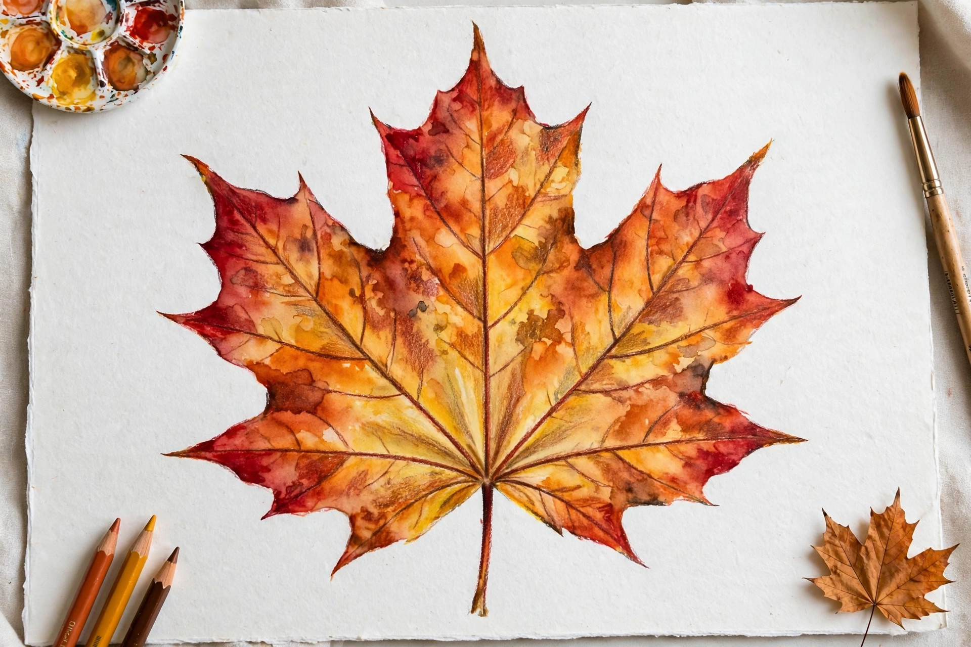 A single maple leaf
