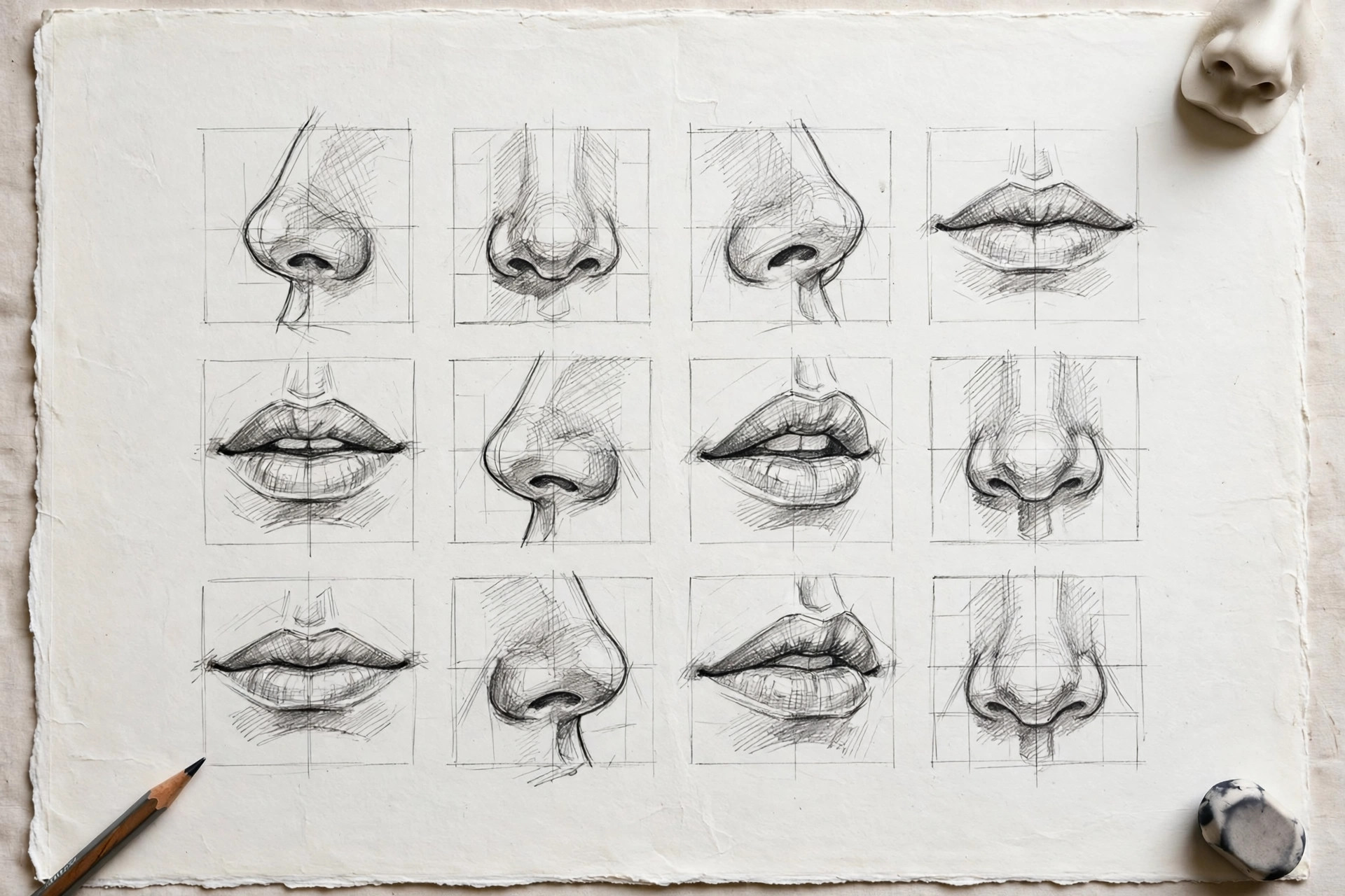 Nose-and-lips grid