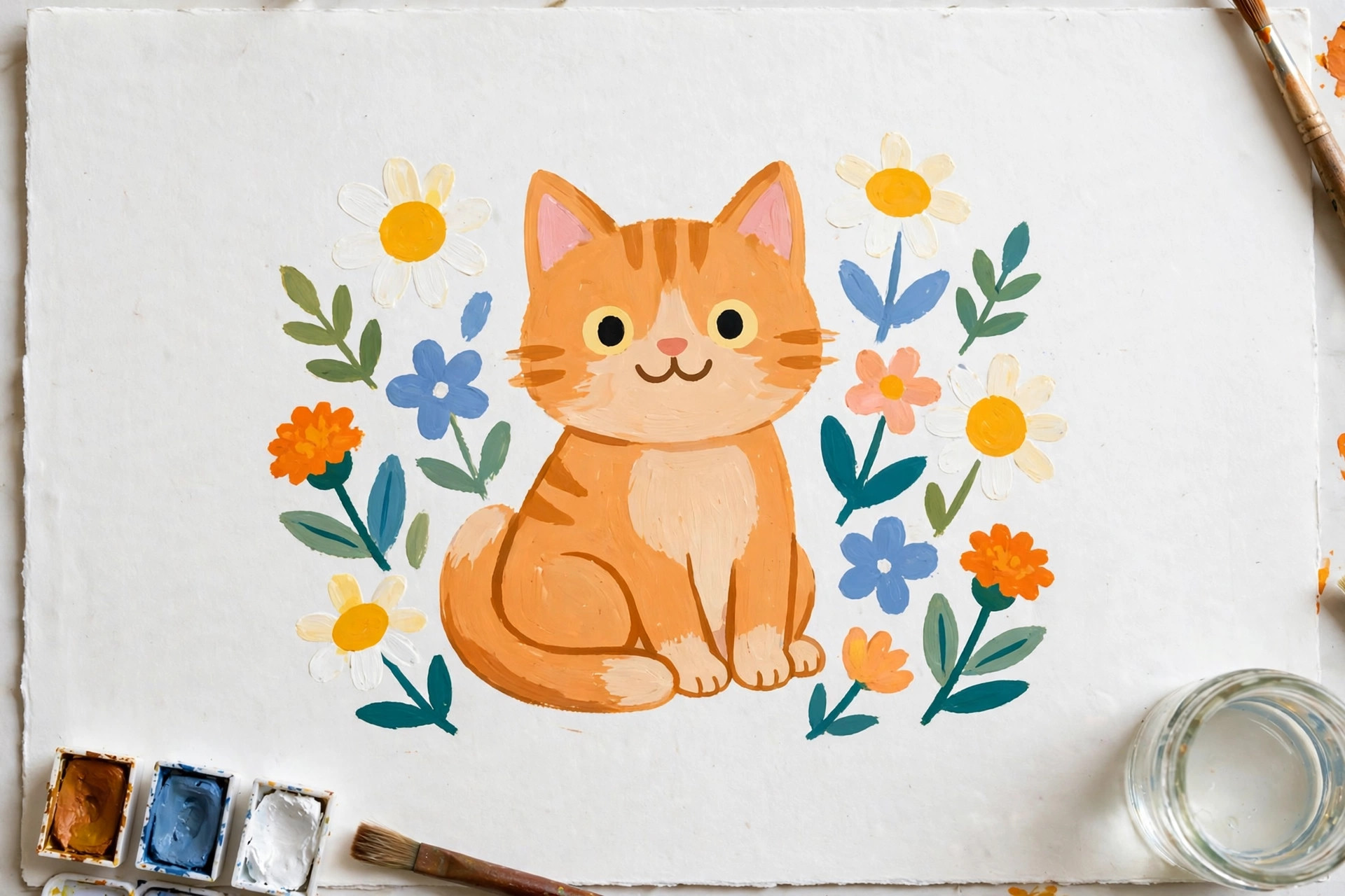 Flat illustration and cute, graphic color: