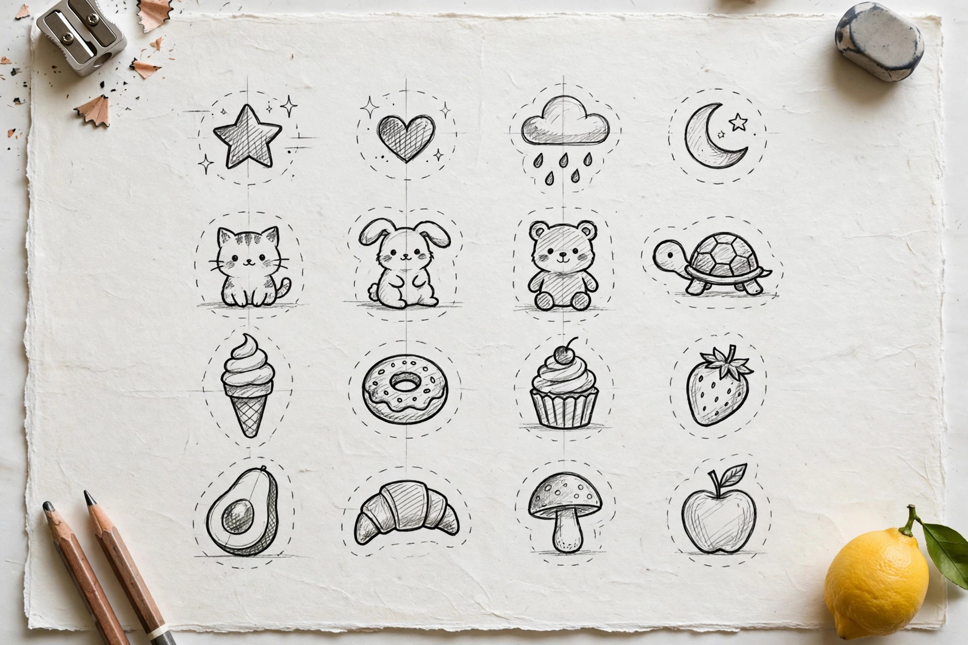 Doodle sticker sheet