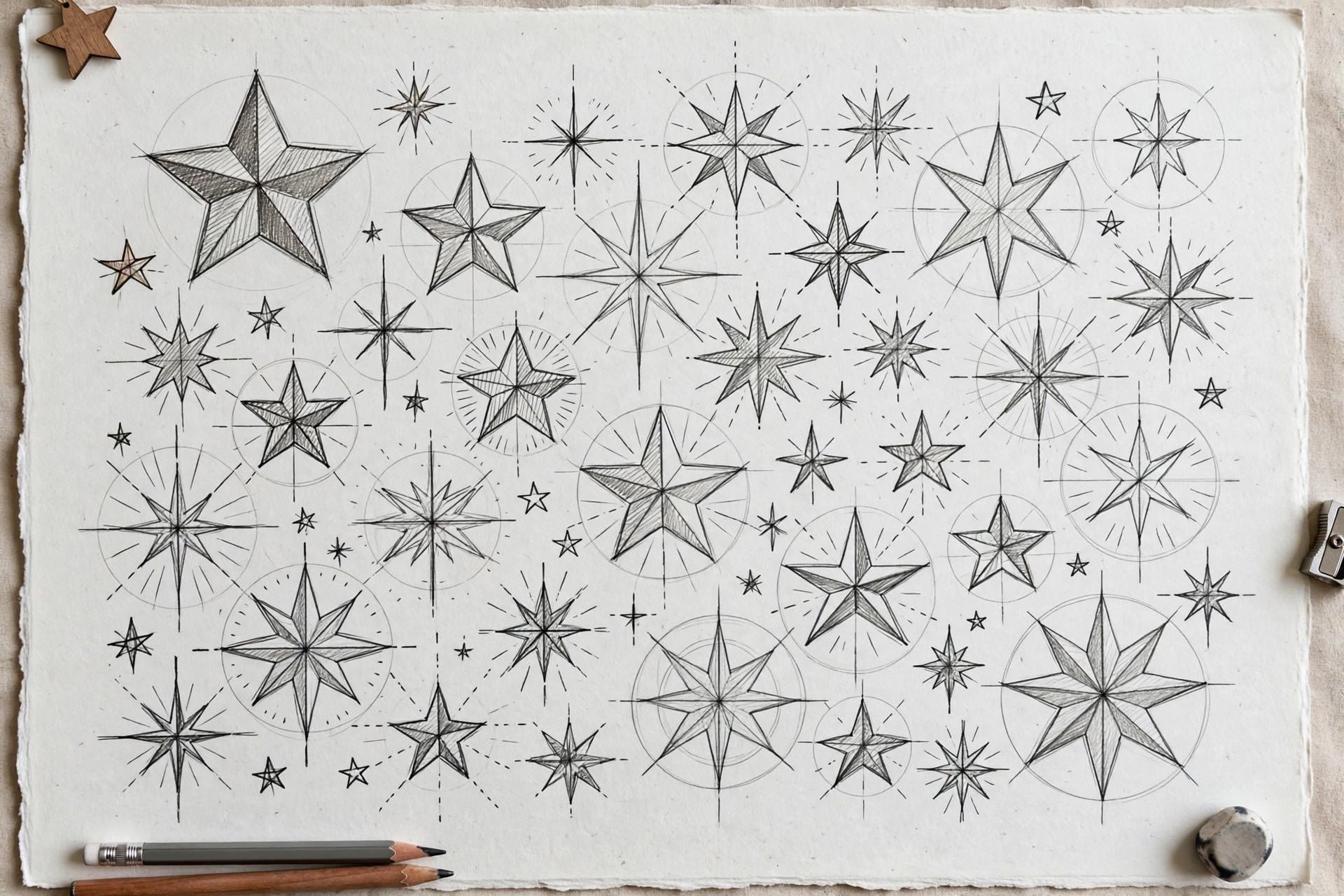 A page of stars