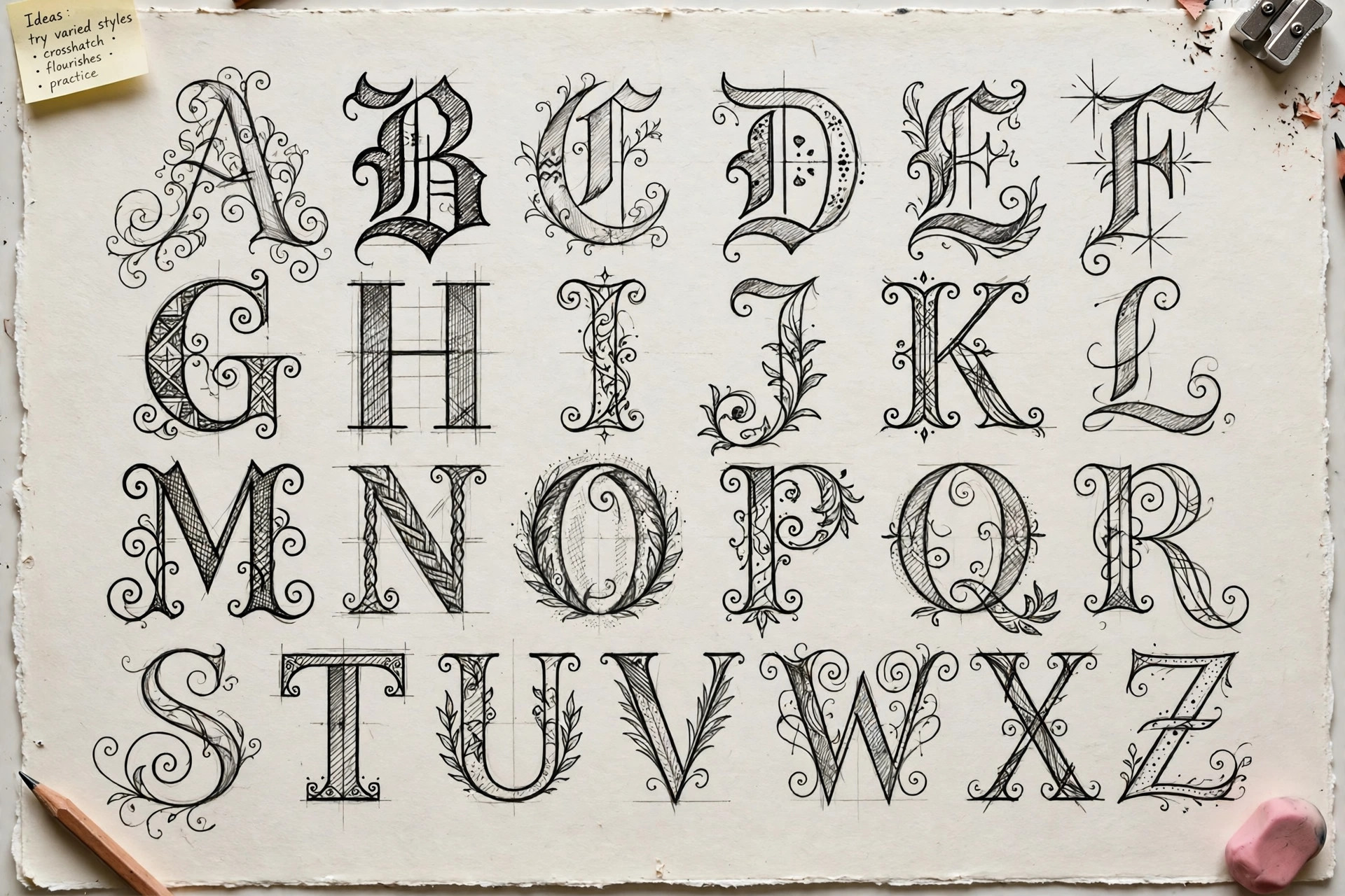 Fancy alphabet letters