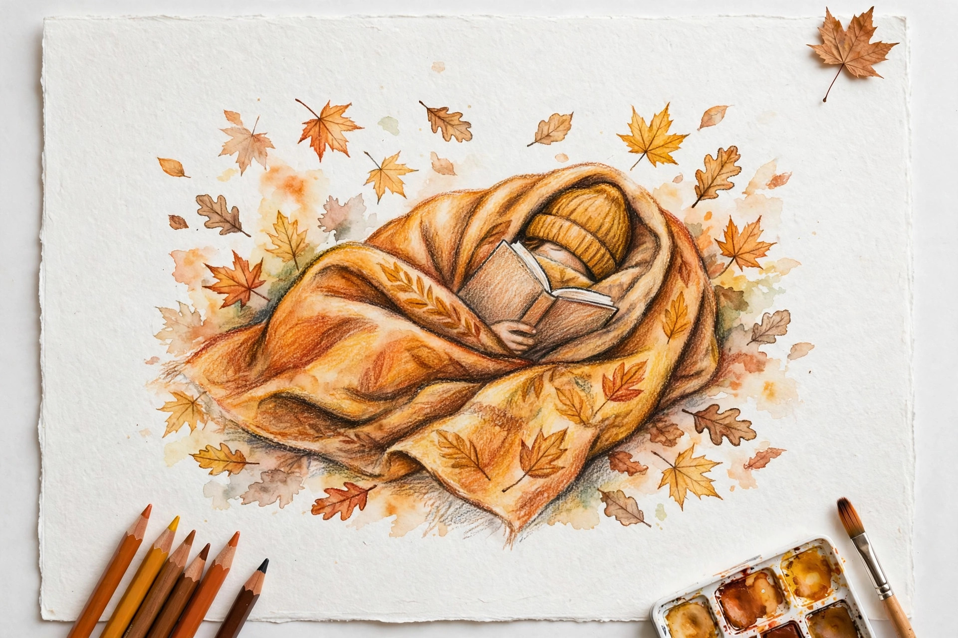 Reading under a blanket