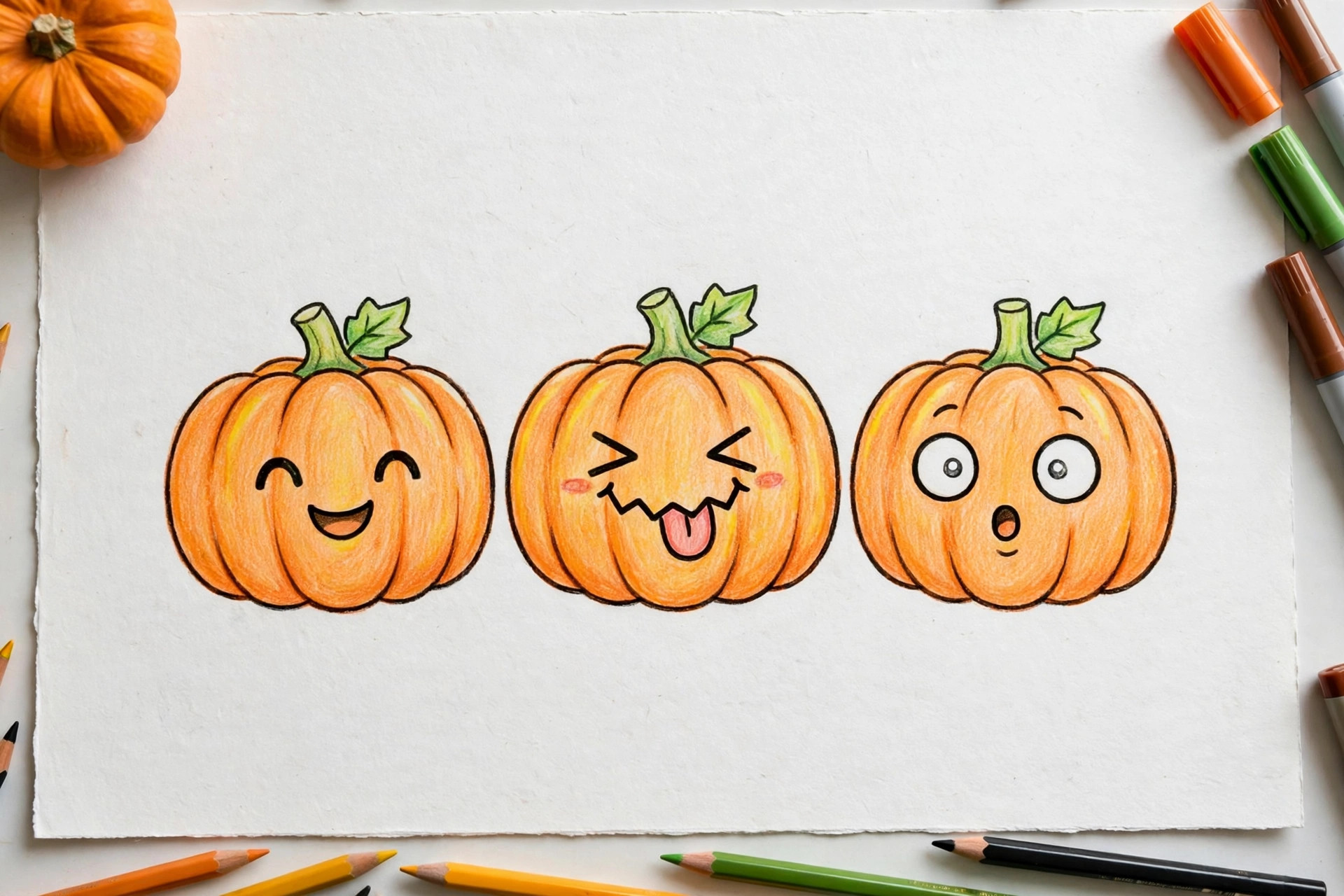 Three Jack-o'-Lantern Face Designs