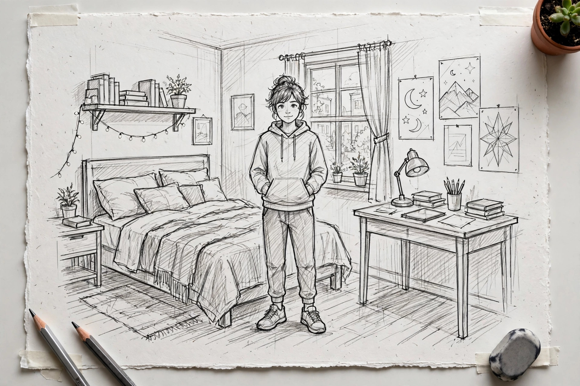 A character and their room