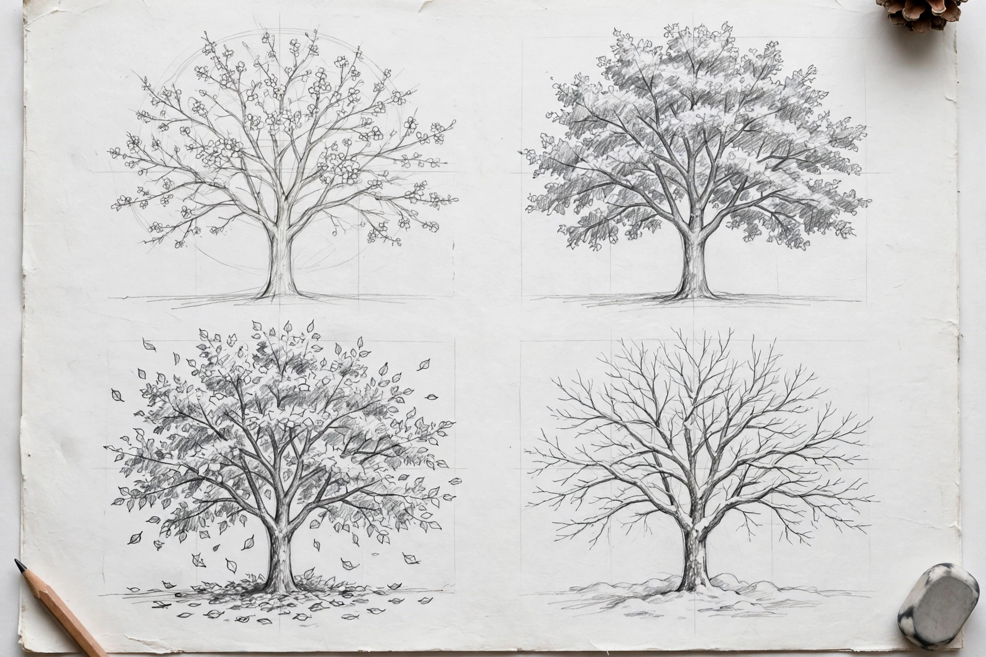 One tree in four seasons