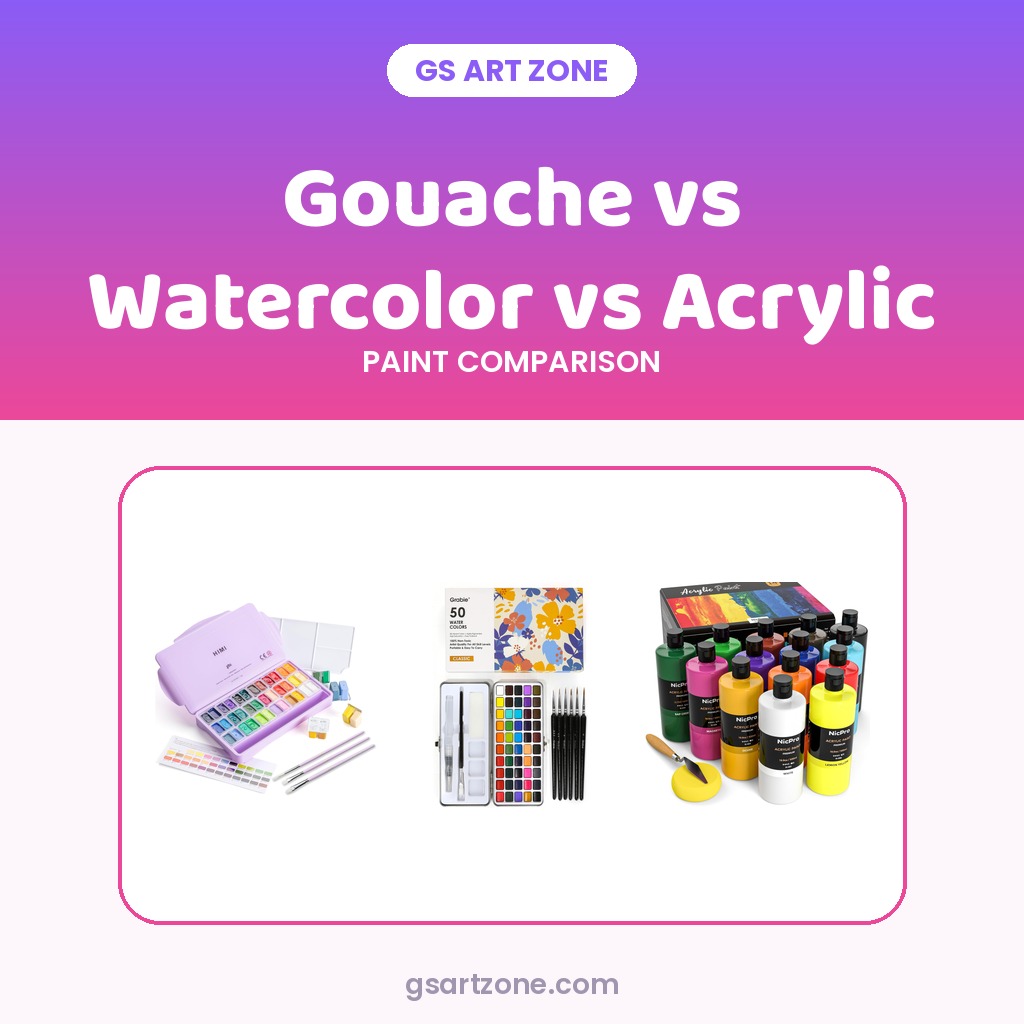 Gouache vs Watercolor vs Acrylic: Which Should You Learn First?