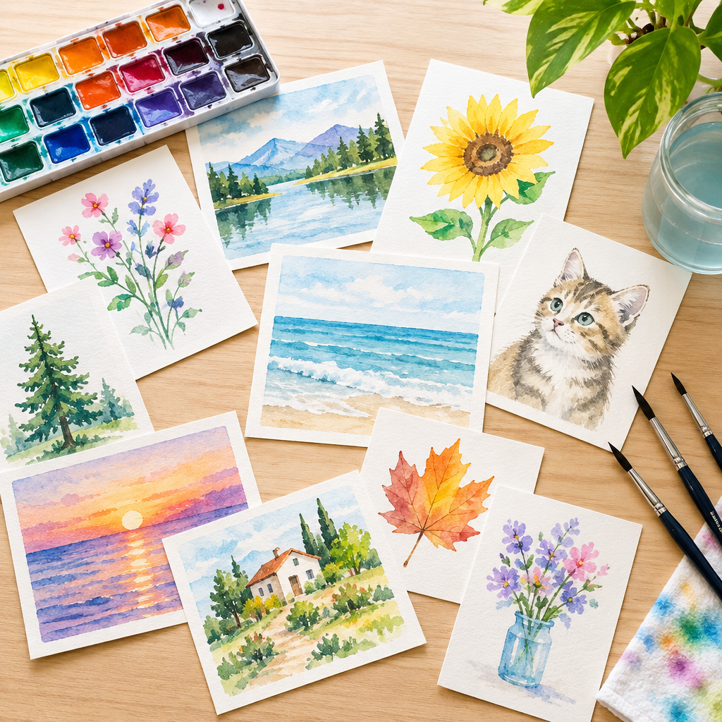 30 Easy Watercolor Painting Ideas for Beginners